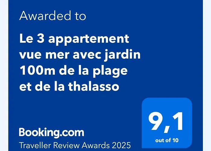 Le 3 Appartement Vue Mer Avec Jardin 100M De La Plage Et De La Thalasso